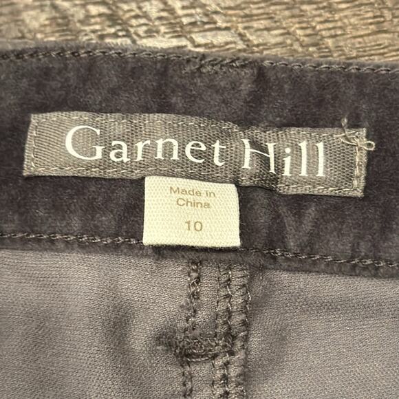 NWOT Garnet Hill Easy Slim Grey Velvet Pants Size 10 - Picture 7 of 9